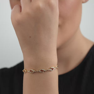 Gilded 1/6 Carat Lab-Grown Diamond Infinity Fashion Bracelet