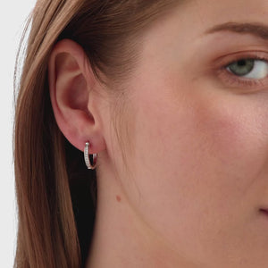 Gilded 1/10 Carat Lab-Grown Diamond Channel-Set Huggie Hoops