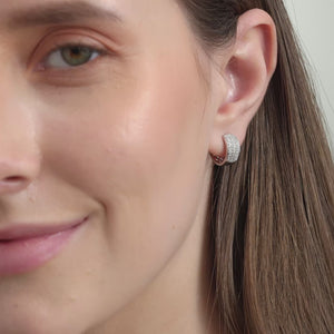 Gilded 1/4 Carat Lab-Grown Diamond Pavé Huggie Hoops