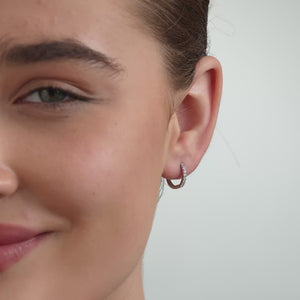 Gilded 1/5 Carat Lab-Grown Diamond Round-Shaped Prong-Set Huggie Hoops