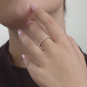 Gilded 1/10 Carat Lab-Grown Diamond Zigzag Stack Ring