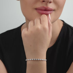 Gilded 2 Carat Lab-Grown Diamond Bar Bolo Bracelet