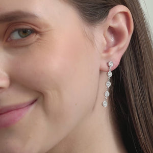 Gilded 2 Carat Lab-Grown Diamond Bezel-Set Drop Earrings