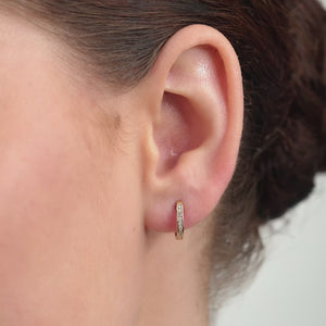 Gilded 1/4 Carat Lab-Grown Diamond Inside Out Channel-Set Huggie Hoops