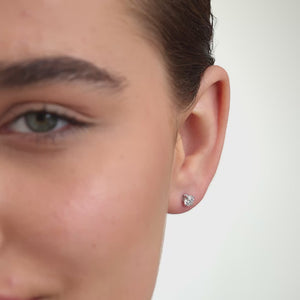 Gilded 3/4 Carat Lab-Grown Diamond Round-Shaped Classic Solitaire Studs