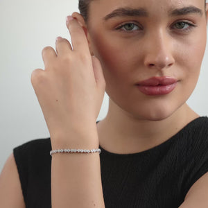 Gilded 2 Carat Lab-Grown Diamond Fashion Bracelet with Kite-Shaped Composite Motifs