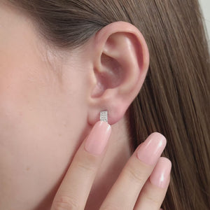 Gilded 1/2 Carat Lab-Grown Diamond Pavé Huggie Hoops