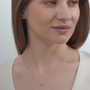 Gilded 1/2 Carat Lab-Grown Diamond Emerald-Cut Station Solitaire Pendant