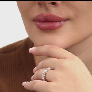 Gilded 2 Carat Lab-Grown Diamond Round-Shaped Multi-Stone Wedding Band