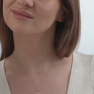Gilded 1/2 Carat Lab-Grown Diamond Pear-Shaped Hidden Halo Solitaire Plus Pendant