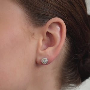Gilded 1/2 Carat Lab-Grown Diamond Round-Shaped Stud Plus
