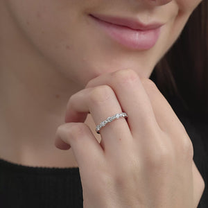 Gilded 3/4 Carat Lab-Grown Diamond Round-Shaped Shared-Prong Wedding Band