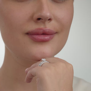 Gilded 2 Carat Lab-Grown Diamond Solitaire Oval-Shaped Bridal Set