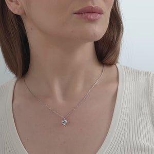 Gilded 2 Carat Lab-Grown Diamond Heart-Shaped Classic Solitaire Pendant